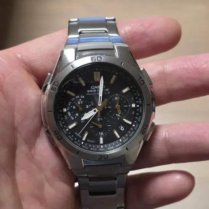 [BUNJANG] Casio Wave Ceptor Metal Watch / 카시오 웨이브셉터 메탈 시계