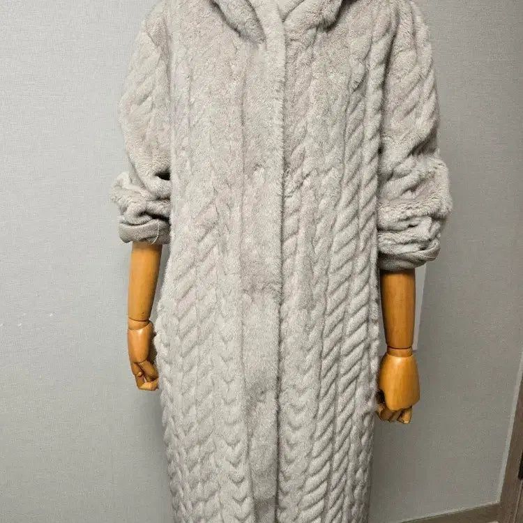 [BUNJANG] Paul &amp; Joe Eco Mink Fur Long Coat / 폴앤조 에코 밍크 퍼 롱 퍼 코트