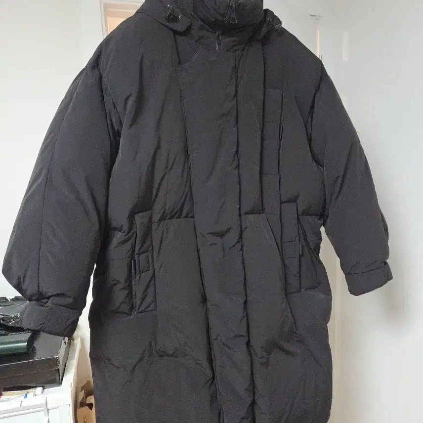 [BUNJANG] Songzio Homme Heavy Balloon Goose Down Long Padded Coat Black / 송지오옴므 헤비 벌룬 구스다운 롱패딩 블랙 48