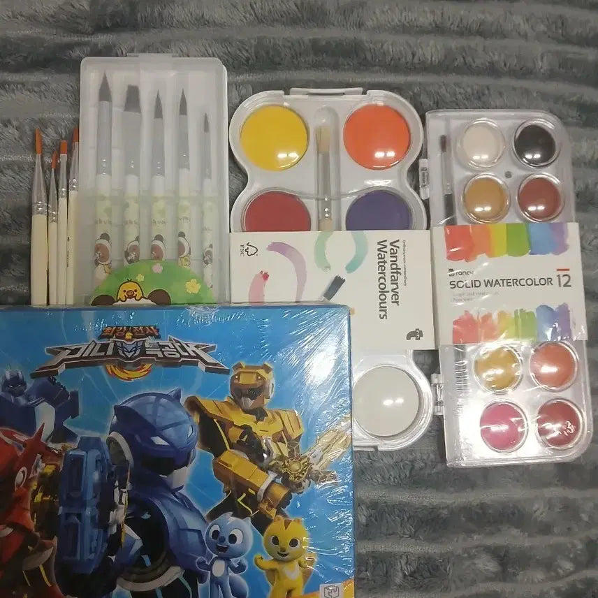 [BUNJANG] Watercolor Paints and Brushes Bundle Set / 물감,붓 일괄 가격