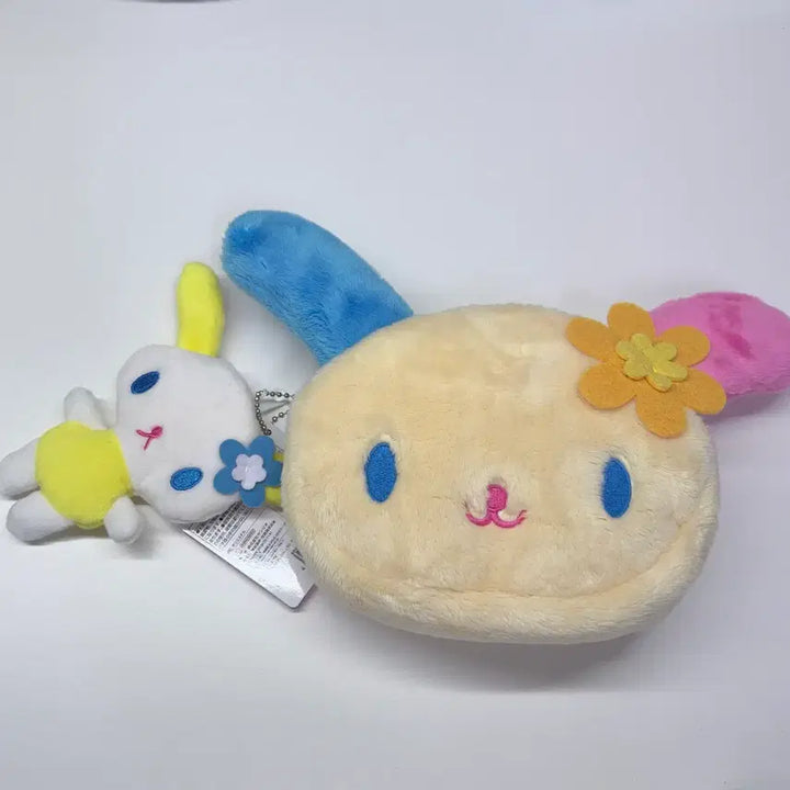 [BUNJANG] Sanrio Usahana Nakayoshi Mascot Face Pouch Keychain / 산리오 우사하나 나카요시 마스코트 얼굴 인형 파우치 키링