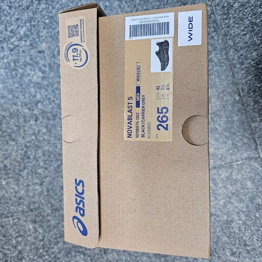 [BUNJANG] Asics Nova Blast 5 2E Black Running Shoes / 아식스 노바블라스트5 2e 블랙 265 러닝화