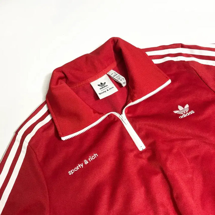 [BUNJANG] Adidas x Sporty &amp; Rich Half-Zip Track Jacket / 아디다스 스포티앤리치 하프집 트랙 자켓 L