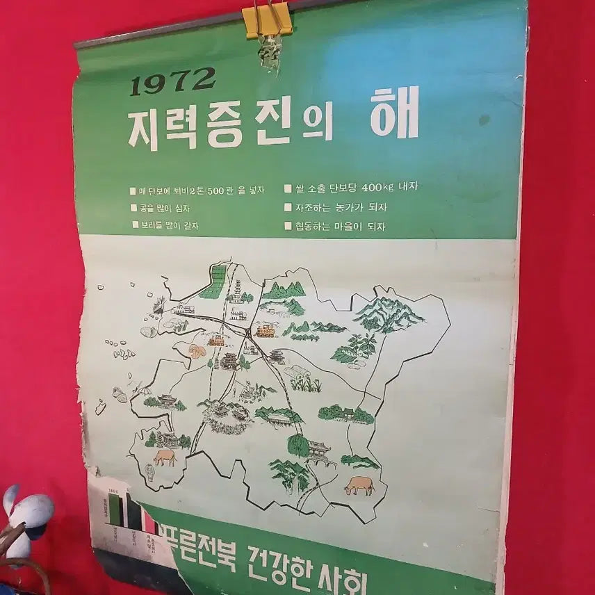 [BUNJANG] 1972 Vintage Farmer's Calendar / 72년 농가달력 1점
