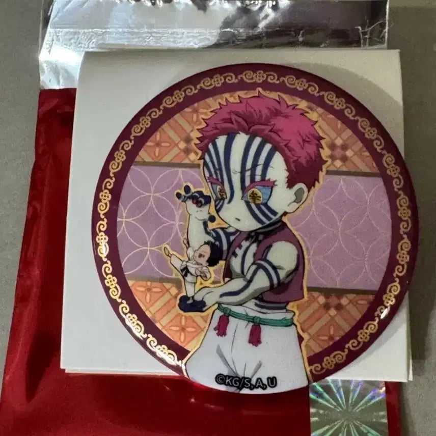 [BUNJANG] Demon Slayer Akaza China Limited Edition Can Badge / 귀멸의칼날 아카자 중국 한정판 캔뱃지