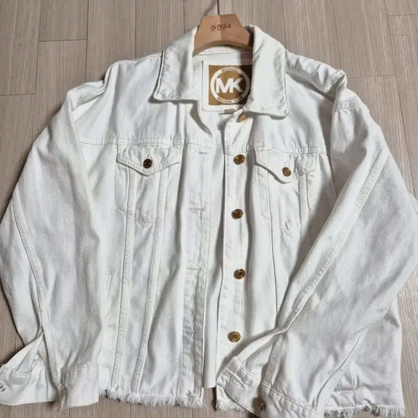 [BUNJANG] Michael Kors White Denim Jacket L / 마이클코어스 화이트 데님 자켓 L