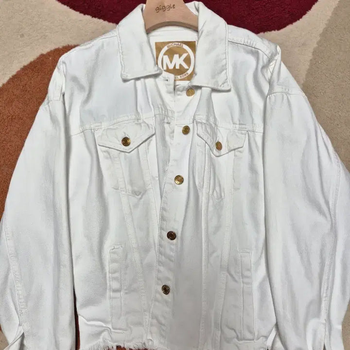 [BUNJANG] Michael Kors White Denim Jacket L / 마이클코어스 화이트 데님 자켓 L