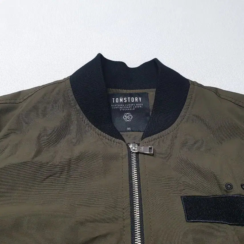 [BUNJANG] Toms Story Khaki Bomber Blouson Jacket / 톰스토리 카키색 봄버 블루종 점퍼 여성95