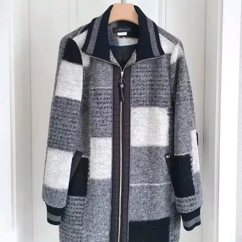 [BUNJANG] Mademoiselle Wool Blend Half Zip Jacket / (새상품) 여성 울 집업 하프 자켓