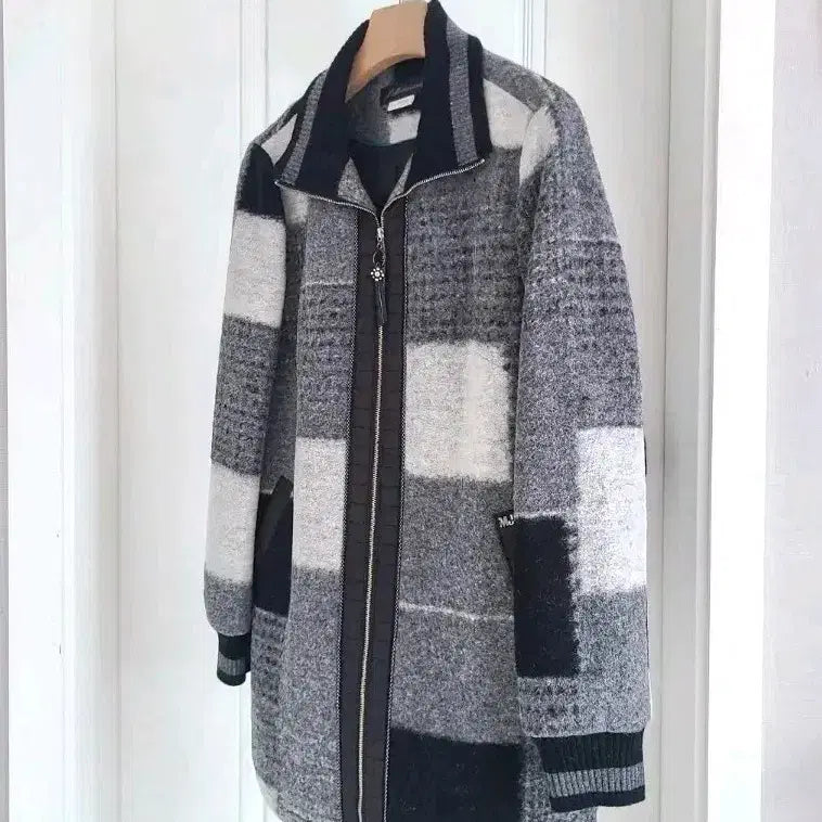 [BUNJANG] Mademoiselle Wool Blend Half Zip Jacket / (새상품) 여성 울 집업 하프 자켓