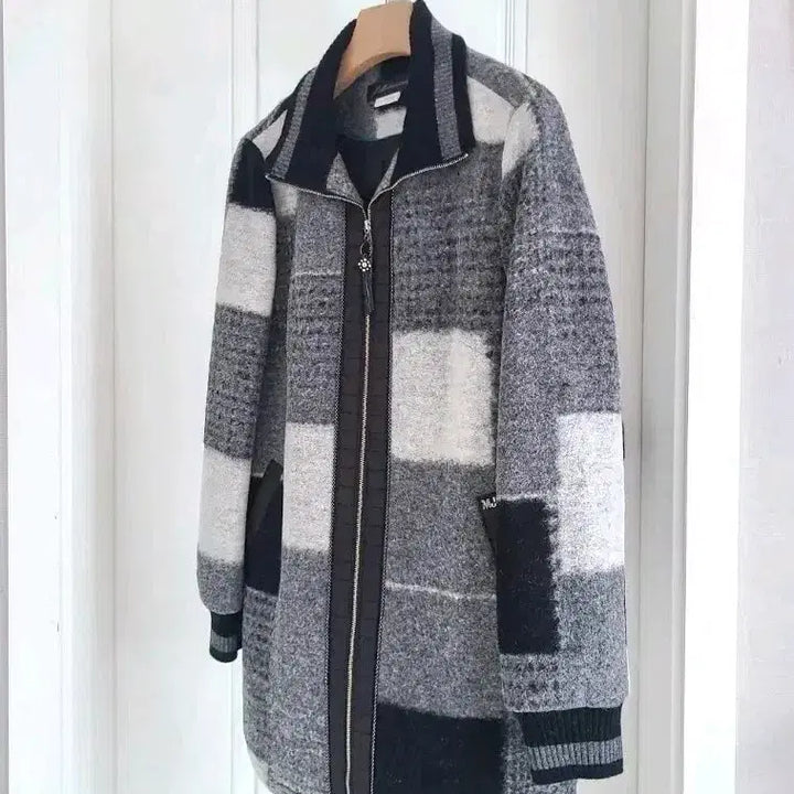 [BUNJANG] Mademoiselle Wool Blend Half Zip Jacket / (새상품) 여성 울 집업 하프 자켓