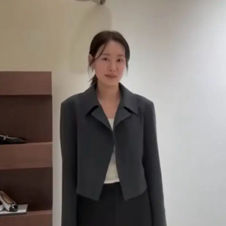 [BUNJANG] Sie Josephine One Button Jacket Charcoal XS / sie 시에 조세핀 원 버튼 자켓 차콜 XS