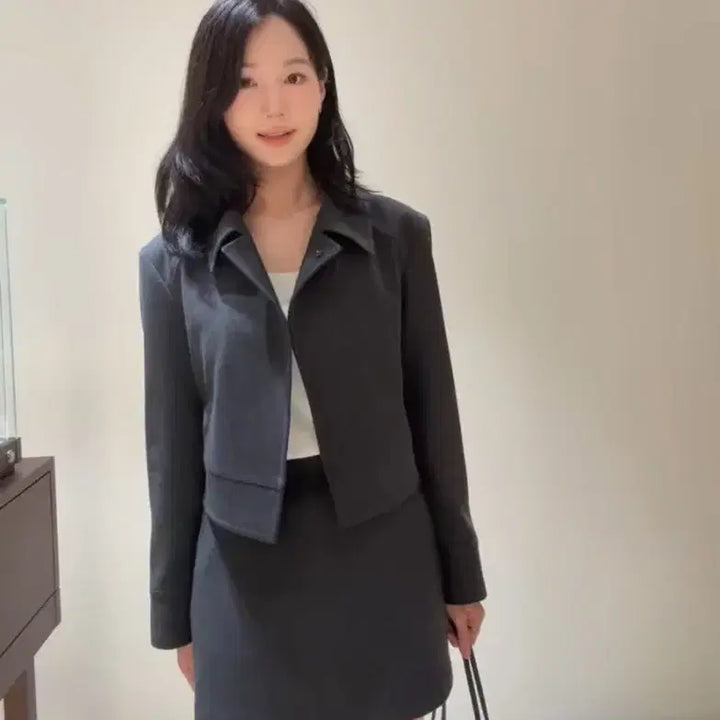 [BUNJANG] Sie Josephine One Button Jacket Charcoal XS / sie 시에 조세핀 원 버튼 자켓 차콜 XS