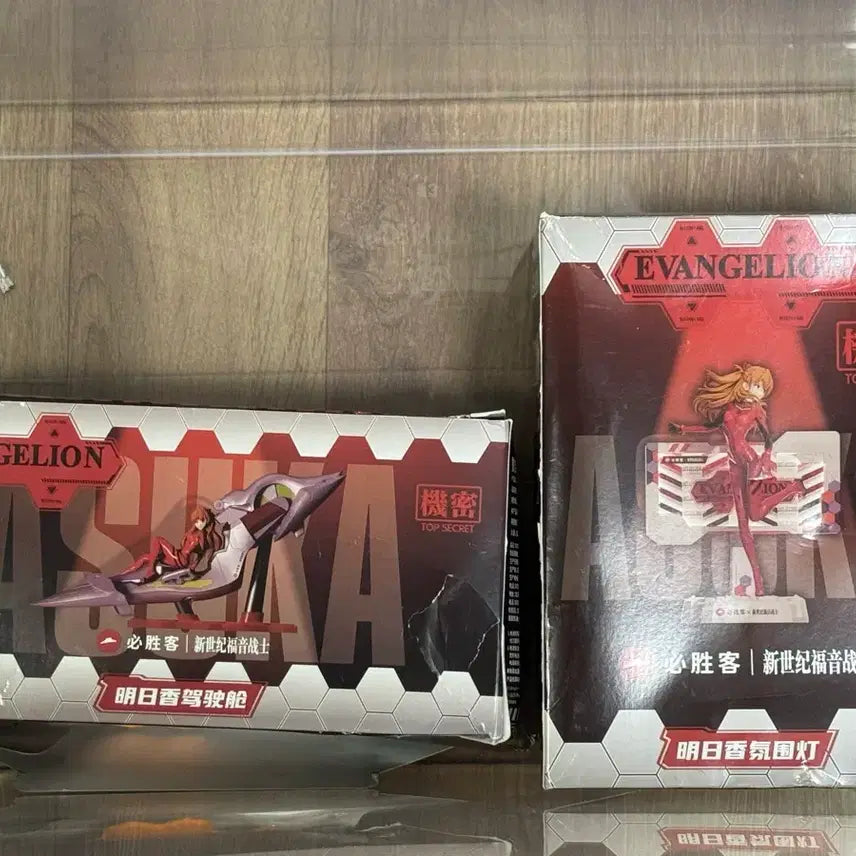 [BUNJANG] Pizza Hut Evangelion Asuka Figure Bundle / 에반게리온 중국 피자헛 아스카 피규어 2종 일괄