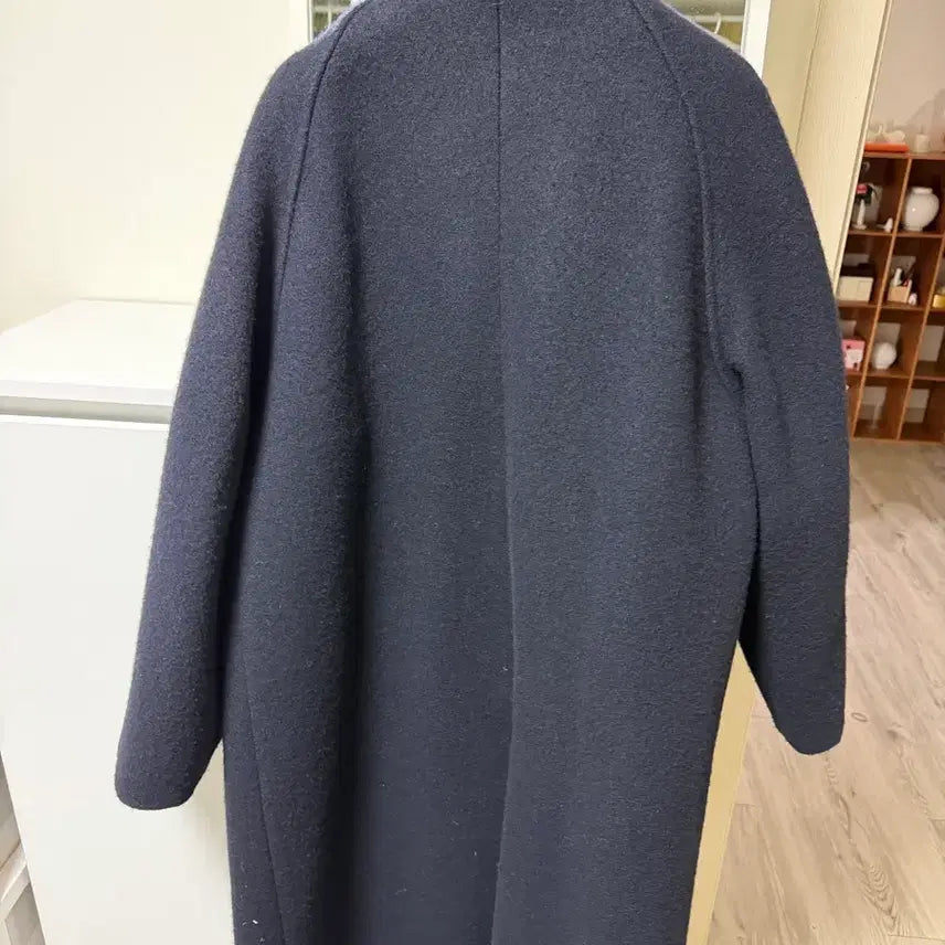 [BUNJANG] Alpaca Boucle Coat - Navy / 알파카 부클 코트 네이비