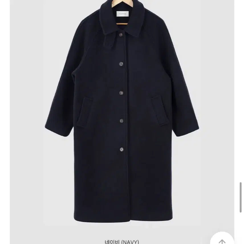 [BUNJANG] Alpaca Boucle Coat - Navy / 알파카 부클 코트 네이비