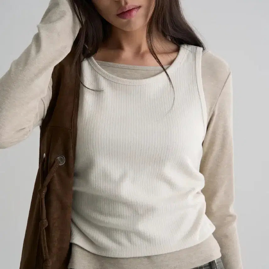 [BUNJANG] 8Seconds Layered Long Sleeve T-Shirt / 에잇세컨즈 레이어드 긴소매 티셔츠