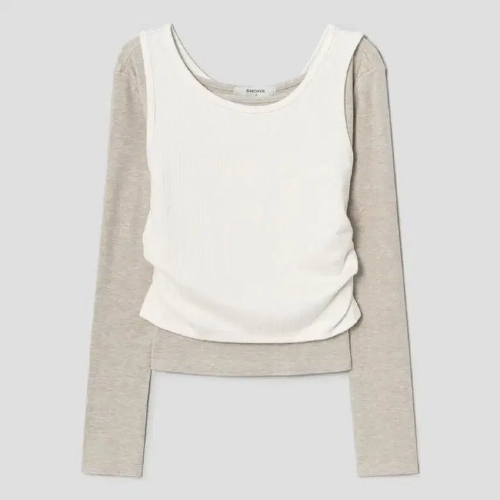 [BUNJANG] 8Seconds Layered Long Sleeve T-Shirt / 에잇세컨즈 레이어드 긴소매 티셔츠
