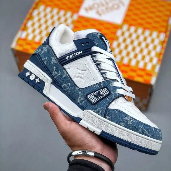 [BUNJANG] LV Trainer Blue Sneakers / LV Trainer 라인의 캐주얼 데일리 블루 스니커즈를 급하게