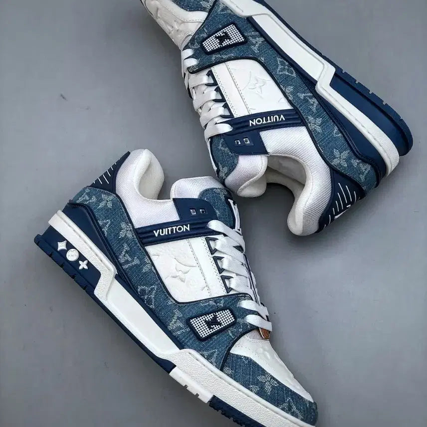 [BUNJANG] LV Trainer Blue Sneakers / LV Trainer 라인의 캐주얼 데일리 블루 스니커즈를 급하게