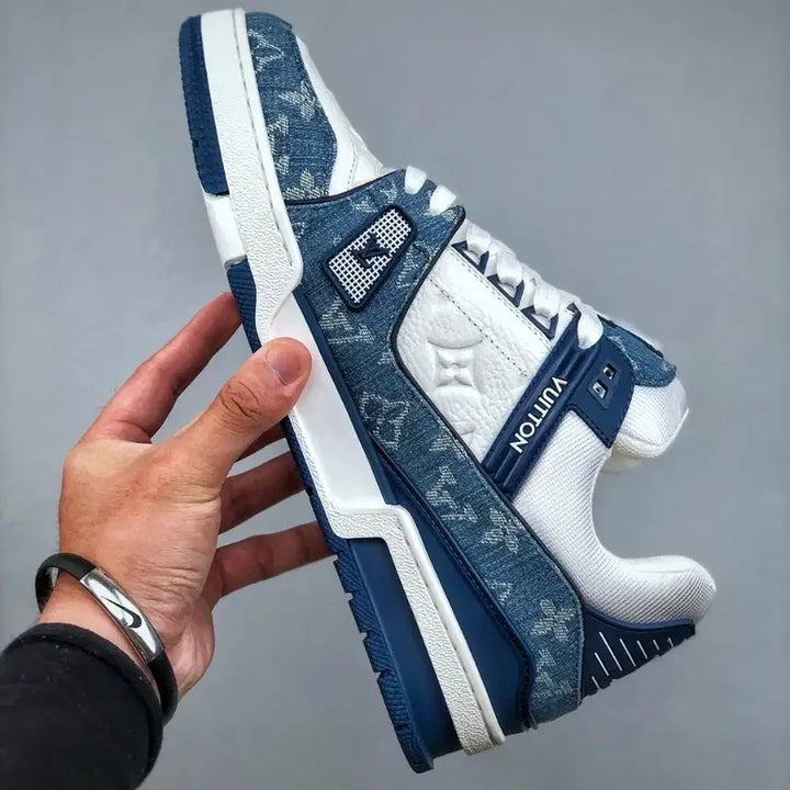 [BUNJANG] LV Trainer Blue Sneakers / LV Trainer 라인의 캐주얼 데일리 블루 스니커즈를 급하게