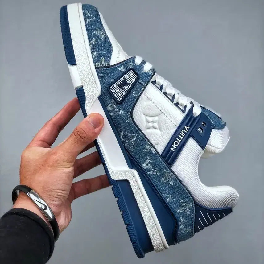 [BUNJANG] LV Trainer Blue Sneakers / LV Trainer 라인의 캐주얼 데일리 블루 스니커즈를 급하게