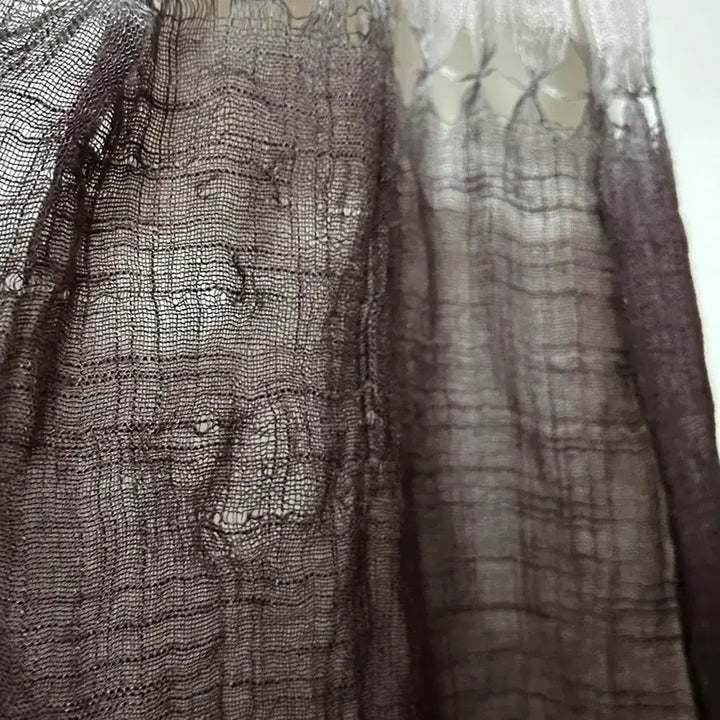 [BUNJANG] Vintage Gradation Fringe Scarf / 일본빈티지 그라데이션 펀칭태슬프린지 머플러목도리 모리걸하구미룩갸루y2k