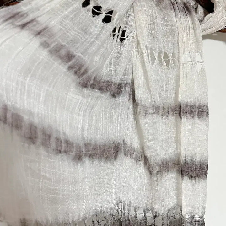 [BUNJANG] Vintage Gradation Fringe Scarf / 일본빈티지 그라데이션 펀칭태슬프린지 머플러목도리 모리걸하구미룩갸루y2k