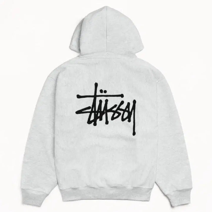 [BUNJANG] Stussy Basic Hooded Zip-up Heather Gray L/XL / 스투시 베이직 후드집업 멜란지 L,XL 미개봉 새상품