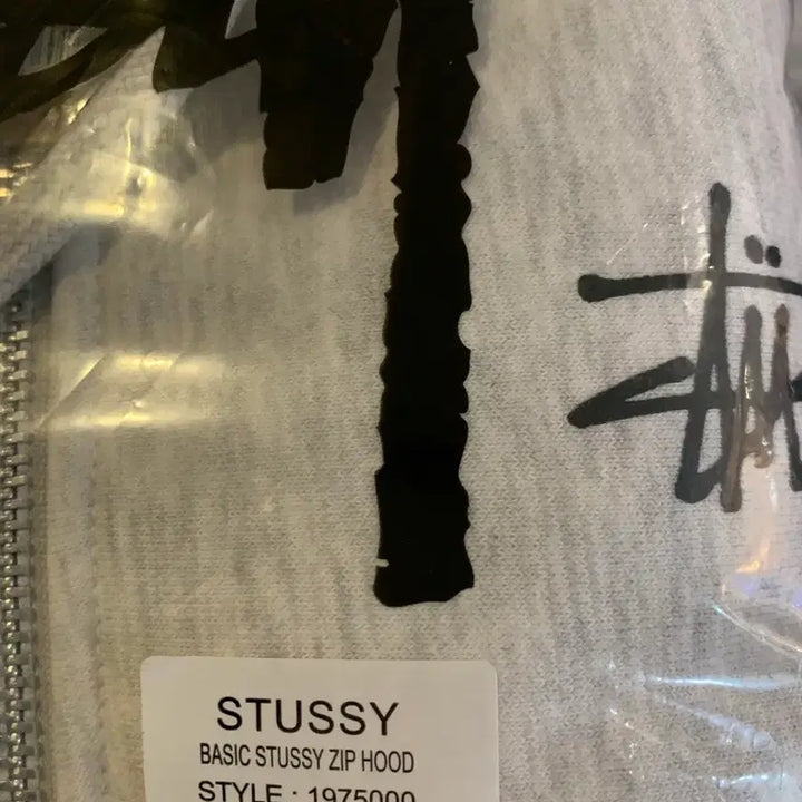 [BUNJANG] Stussy Basic Hooded Zip-up Heather Gray L/XL / 스투시 베이직 후드집업 멜란지 L,XL 미개봉 새상품