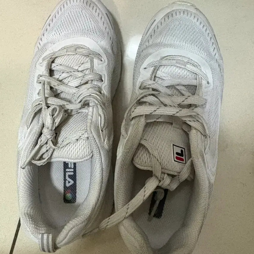 [BUNJANG] Fila White Sneakers 245mm / 휠라 흰색 운동화 245mm