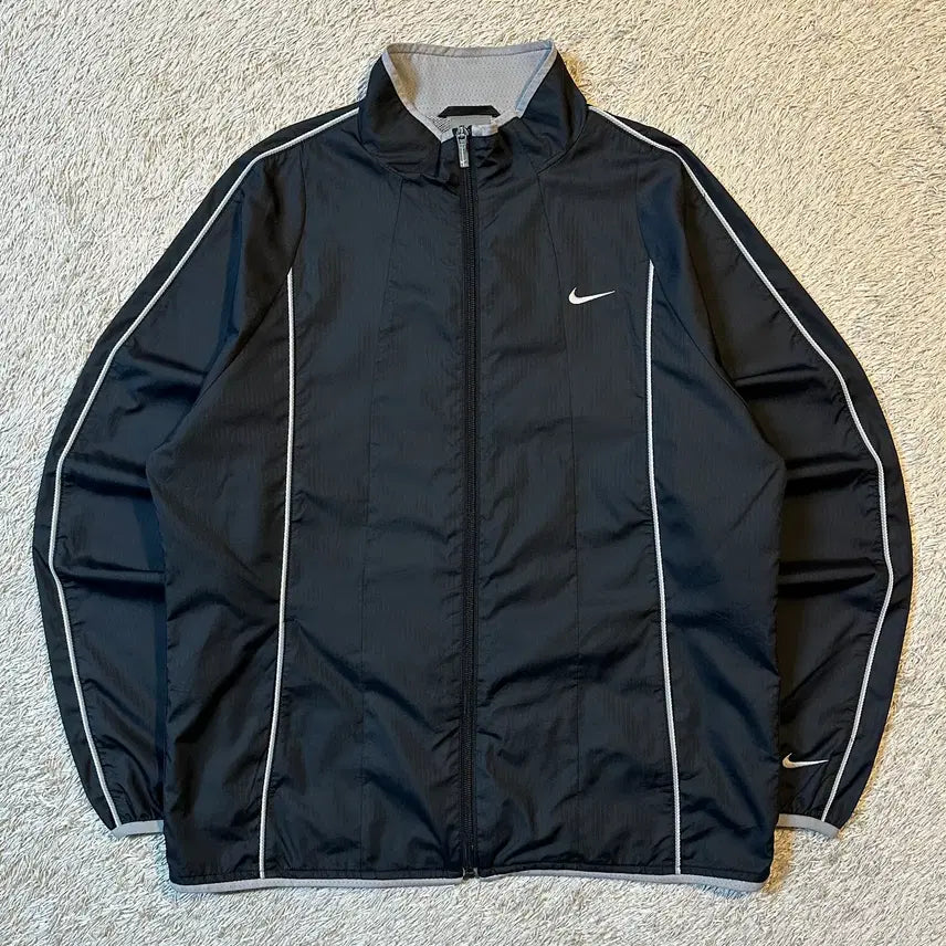 [BUNJANG] Nike Old School Swoosh Windbreaker Jacket (Women's L) / [우먼스 L] 00's 나이키 올드스쿨 스우시 사이드라인 바람막이 자켓