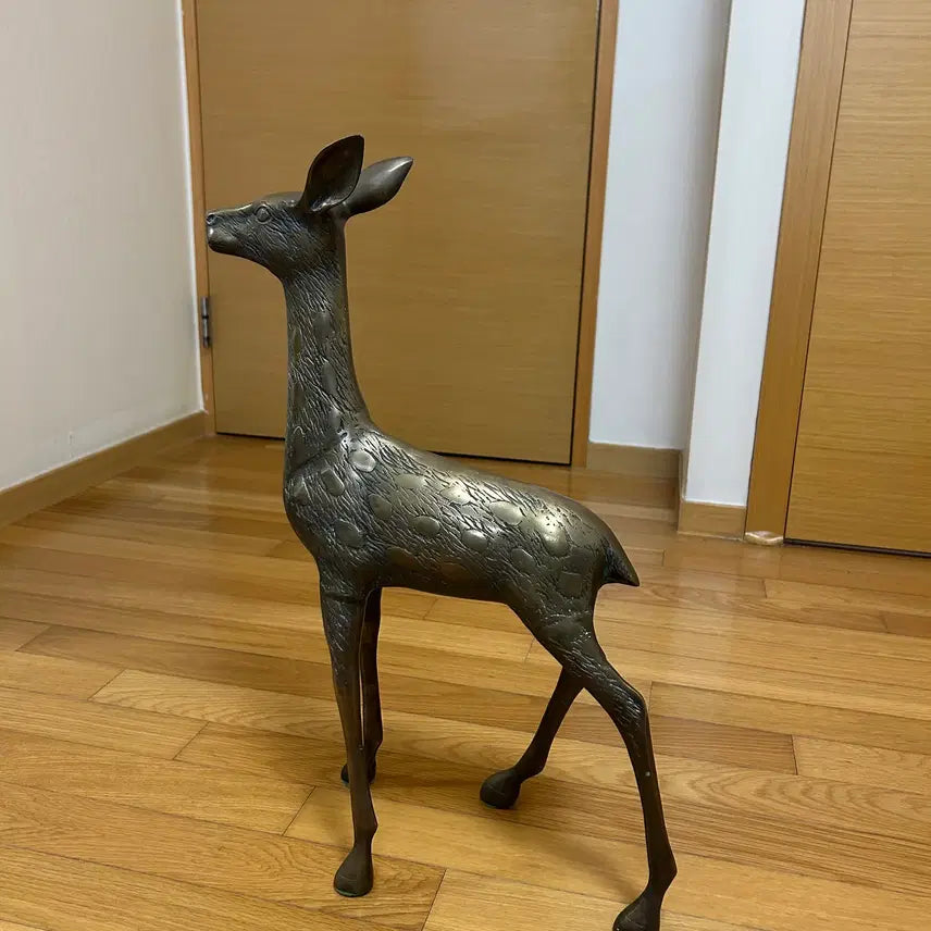 [BUNJANG] Bronze Deer Sculpture Pair / 동 브론즈  사슴 1쌍 조각상