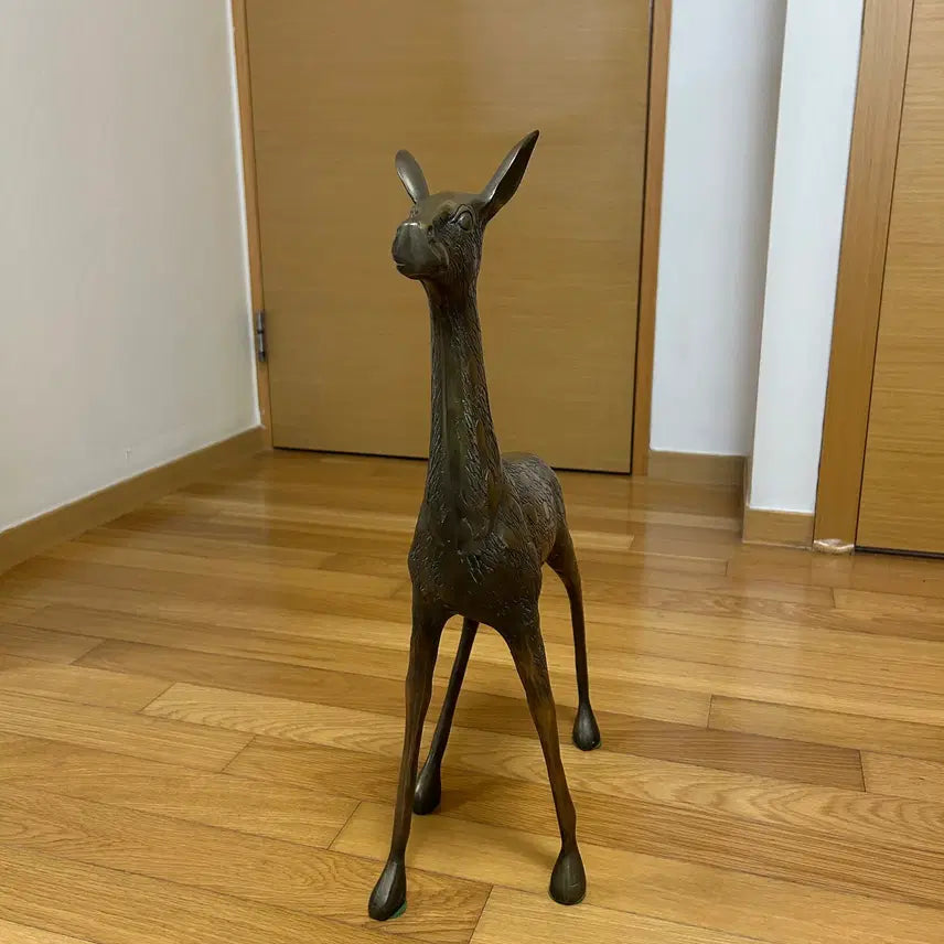 [BUNJANG] Bronze Deer Sculpture Pair / 동 브론즈  사슴 1쌍 조각상