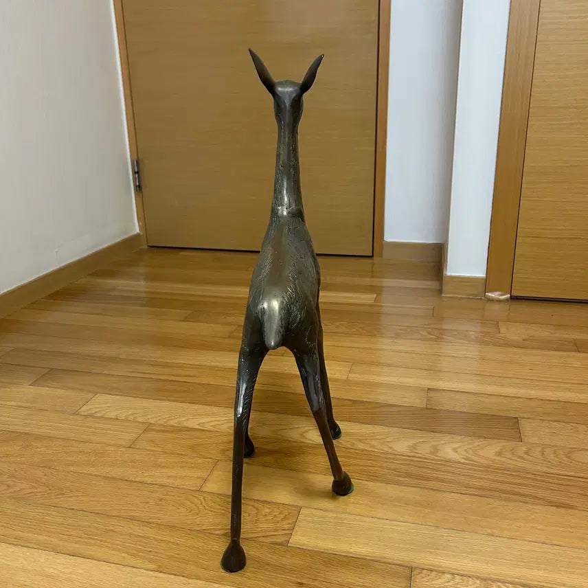 [BUNJANG] Bronze Deer Sculpture Pair / 동 브론즈  사슴 1쌍 조각상