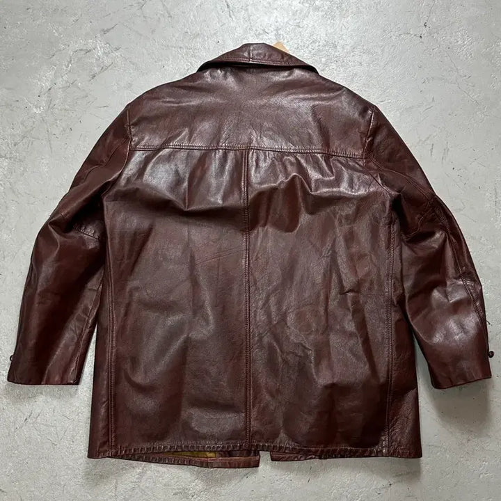 [BUNJANG] Vintage Burgundy Crop Leather Jacket / [46] 70's 빈티지 버건디 크롭 레더 자켓 파이트 클럽