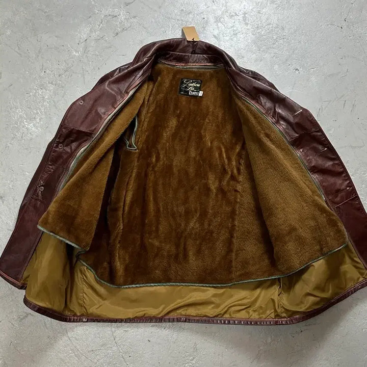 [BUNJANG] Vintage Burgundy Crop Leather Jacket / [46] 70's 빈티지 버건디 크롭 레더 자켓 파이트 클럽