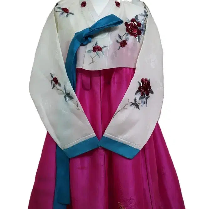 [BUNJANG] Hand-Embroidered Hanbok Dress / k526 손자수 견본한복/여77-88/키157-162/가슴100/사놀까