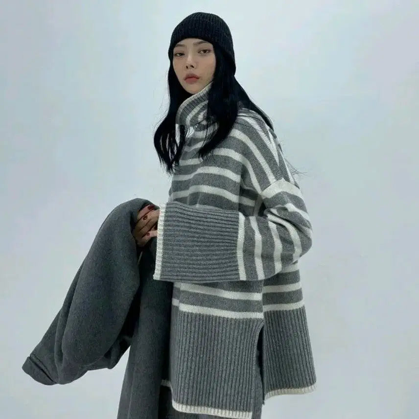 [BUNJANG] D2 Turtle Neck Knit Sweater / (디투) 터틀 니트 (새상품)