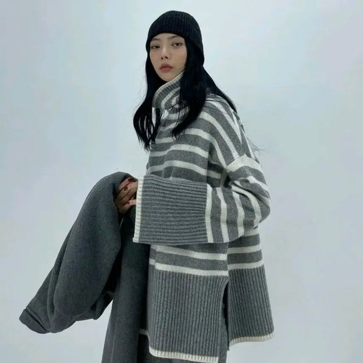 [BUNJANG] D2 Turtle Neck Knit Sweater / (디투) 터틀 니트 (새상품)