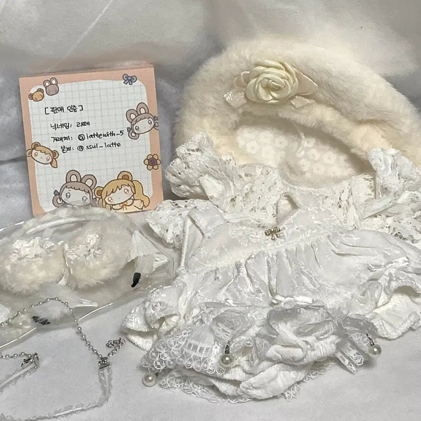 [BUNJANG] Cloud Full Closet White Moon Retro Outfit Set (20cm) New / 백차월광 구버전 의상 세트 (20cm) 신품