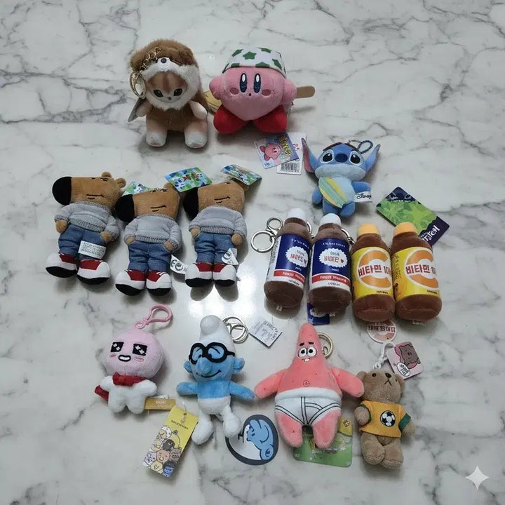 [BUNJANG] Assorted Character Plush Keyrings / 캐릭터 인형 키링 모음 새제품