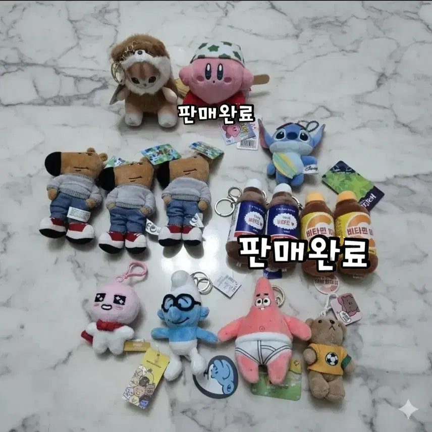 [BUNJANG] Assorted Character Plush Keyrings / 캐릭터 인형 키링 모음 새제품