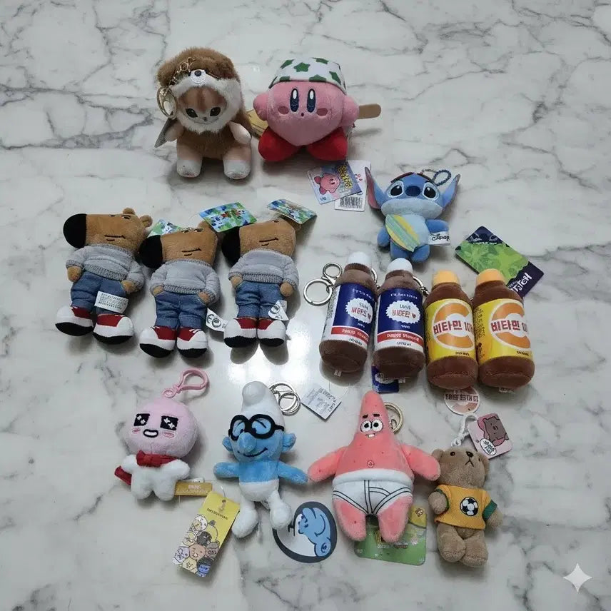 [BUNJANG] Assorted Character Plush Keyrings / 캐릭터 인형 키링 모음 새제품