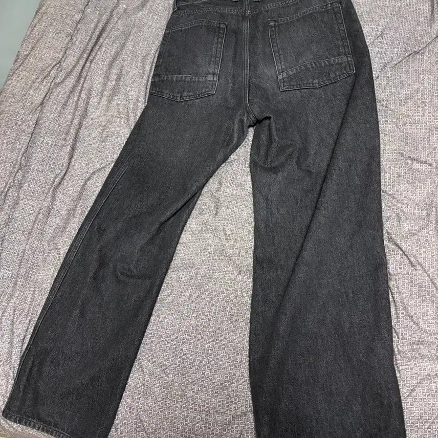 [BUNJANG] Rough Side Drape Denim - Black, Size 1 / 러프사이드 드레이프데님 블랙 1사이즈