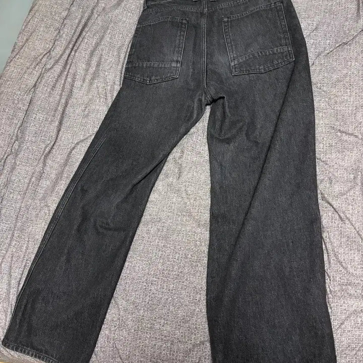[BUNJANG] Rough Side Drape Denim - Black, Size 1 / 러프사이드 드레이프데님 블랙 1사이즈
