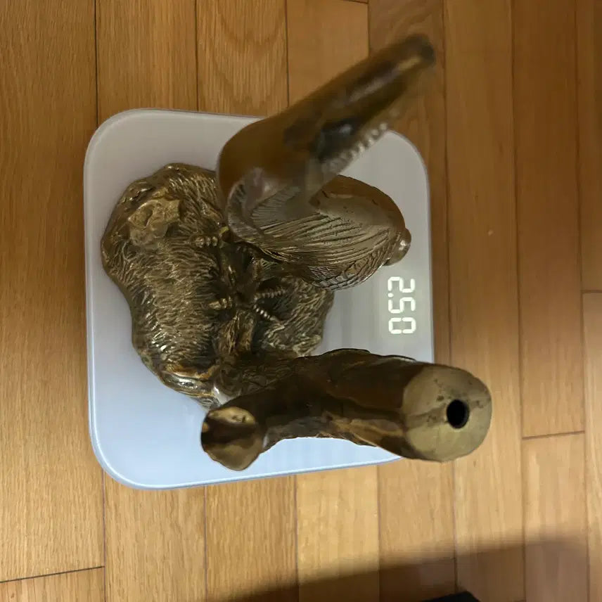 [BUNJANG] Bronze Bird and Tree Sculpture / 황동 브론즈 새와 나무 조각상