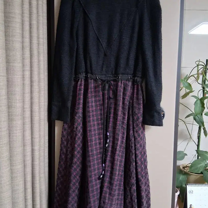 [BUNJANG] O'2nd Wool Blend Check Dress / O'2nd오즈세컨 울 블렌드 체크 드레스