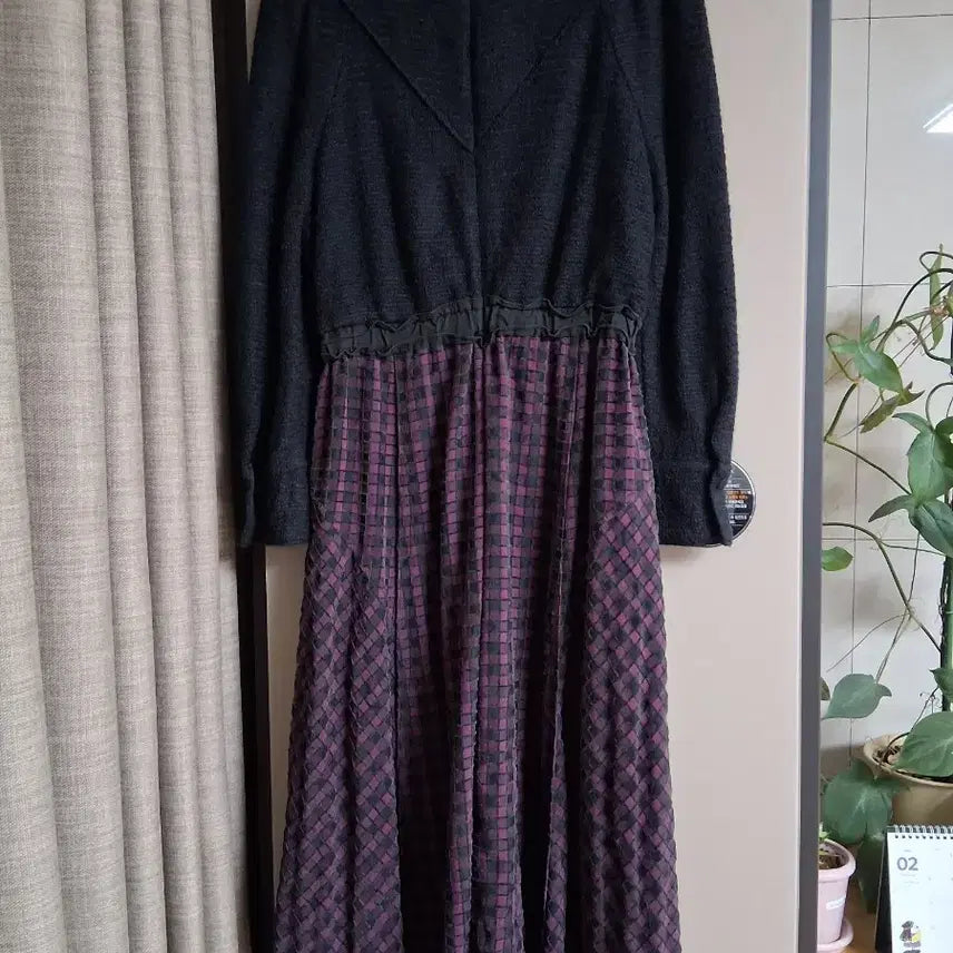 [BUNJANG] O'2nd Wool Blend Check Dress / O'2nd오즈세컨 울 블렌드 체크 드레스