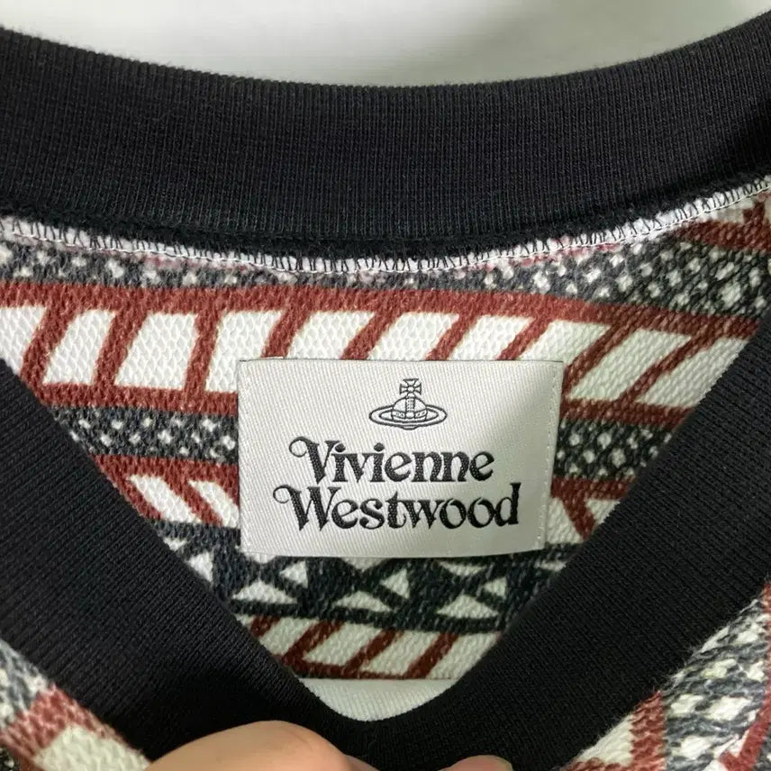 [BUNJANG] Vivienne Westwood Asymmetrical Pattern Sweatshirt / W 비비안웨스트우드 비대칭 패턴 맨투맨